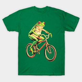 Funny Frog On A Bike T-Shirt